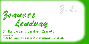 zsanett lendvay business card